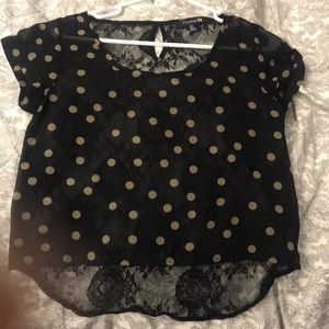 Forever 21 sheer top with lace back!